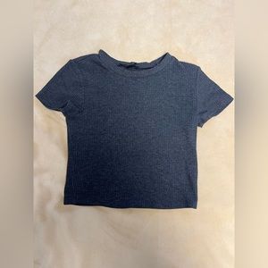Dark gray, soft crop top